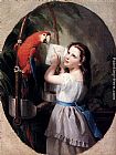 Lessons Paintings - The Lesson by Fritz Zuber-Buhler